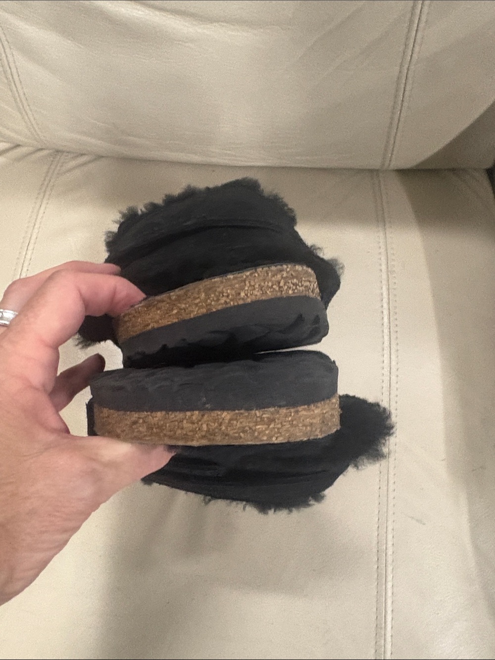 Birkenstock Kyoto Black Shearling Sz 38 - Picture 7 of 10